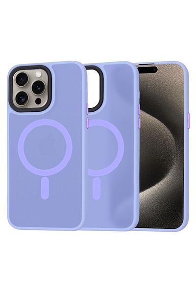 Tim High Protection Case for iPhone 15 Pro Max, Timaconsafe, L34, Hard Plastic, Light Berry Purple