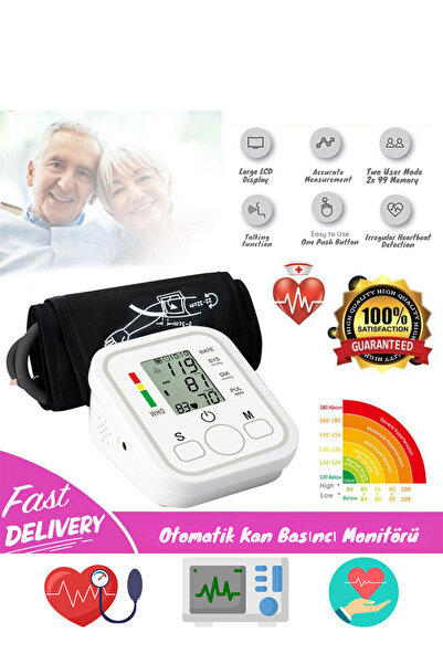 Teknoşık Ev Tipi Dijital Tansiyon Aleti – Elektrikli Tonometre, Kol Üstü, Nab...