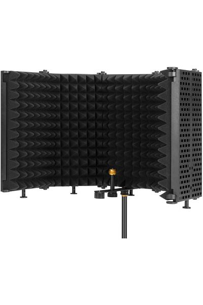 BOYA BY-RF5P Foldable Microphone Isolation Shield with USB Port, Black