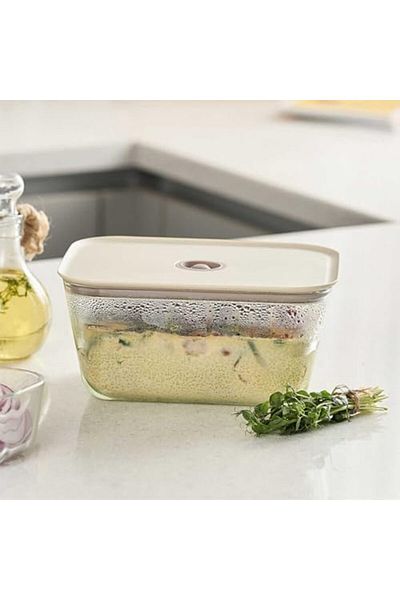 AC BOX Fi̇ka Clik Rectangular Storage Container 2600ml Beige Ac Box 861931