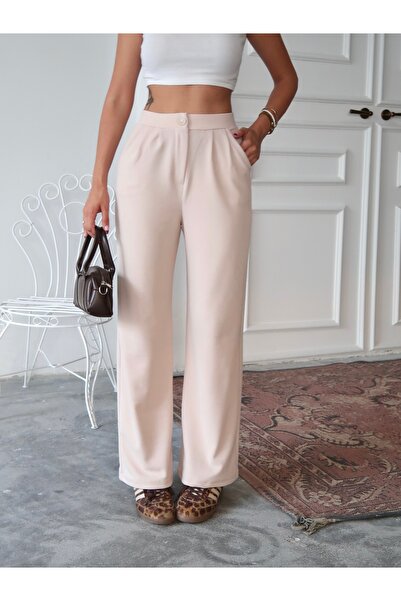 Paw Garage Women's Loretta Pleated Waist Palazzo Pants