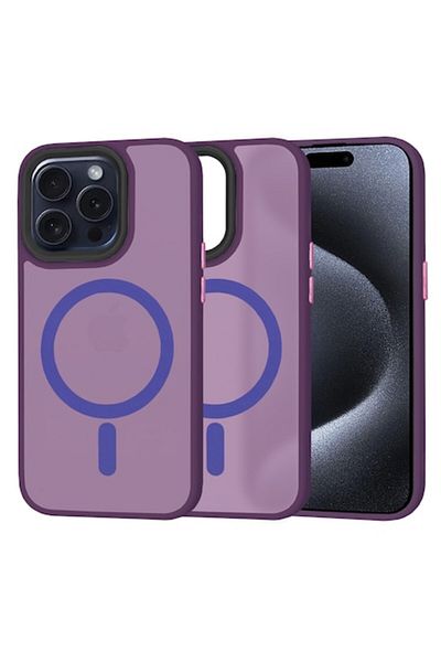 Tim Protective Case for iPhone 15 Pro, Timaconsafe, Y24, Hard Plastic, Deep Berry Purple
