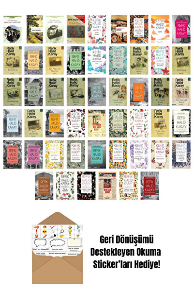 İnkılap Kitabevi Refik Halid Karay 51 Kitap Seti + Okuma Sticker'ları