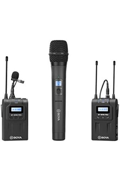 BOYA BY-WM8 Pro-K4 Dual-Channel UHF Wireless Microphone System from - Black