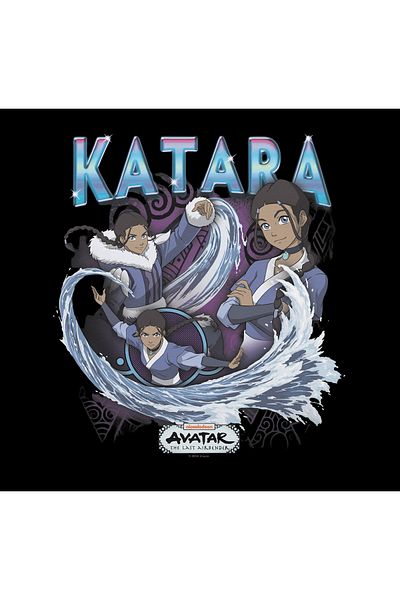fame-stoned Avatar the Last Airbender Katapa Printed 100% Cotton Unisex Black T-Shirt