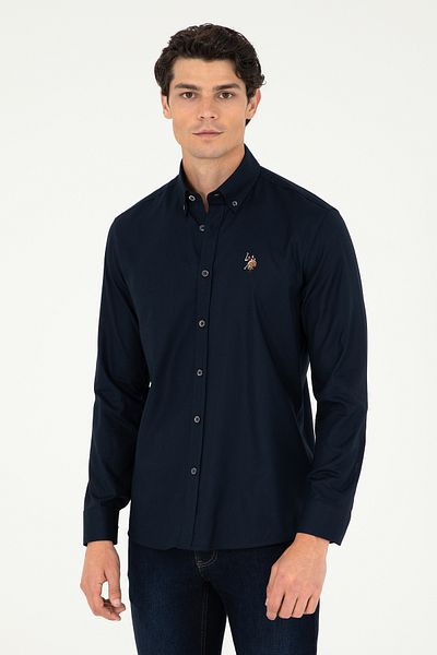 U.S. Polo Assn. Men's Navy Blue Shirt With Logo