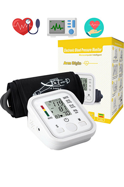 Teknoşık Dijital Kol Tansiyon Aleti – Elektrikli Tonometre, Kalp Atış Hızı & ...