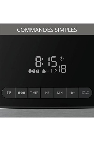 AyrStore KM8328 Grind aroma kahve makinesi, öğütücülü | 24 saat zamanlayıcı | 180 g çekirdek kabı |