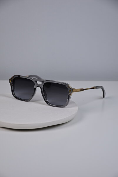 LOOKUP NEW Men's Uv400 Protection Square Rectangle Bone Metal Stainless Sunglasses