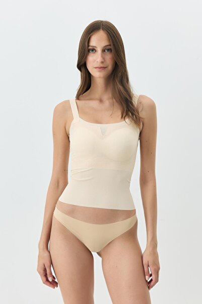 C&City Seamless Laser Cut Bustier Without Underwire with Removable Pad 1011 Skin