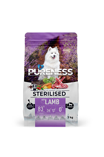 Düşük Tahıllı Kısırlaştırılmış Kuzulu & Enginarlı Köpek Maması 3 Kg|Süper Premium