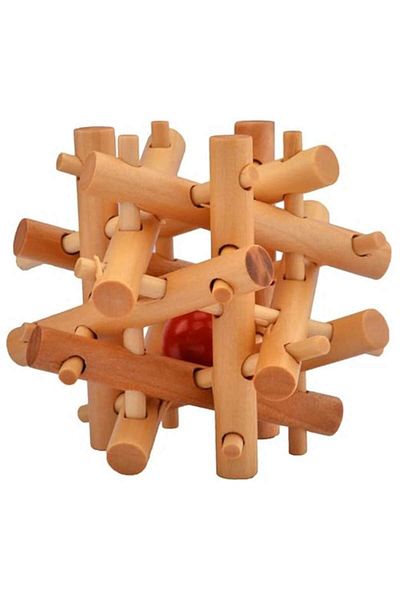 OEM IQ Logic, Intelligence and Patience Game, Wooden Puzzle - Spikes