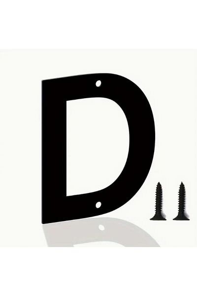 zafrakreklam Wall - Door - Letter Outdoor Size 20 cm - Cnc Cut Letter Black D Letter
