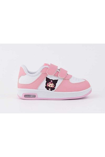 LİASSHOES Pink Light Black Printed Children's Sports Shoes Sneaker