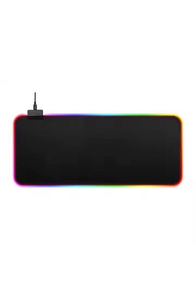 OEM Mousepad JERTECH pentru Gaming Iluminat RGB 800x300x4mm, Negru, 14 Moduri de Iluminare