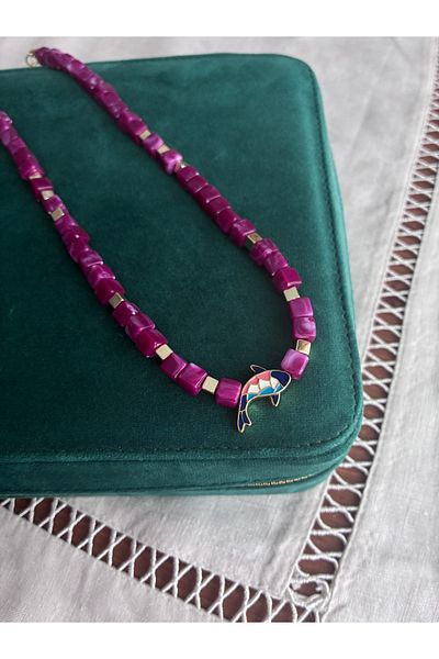 Miltonia Pink Fish Summer Necklace