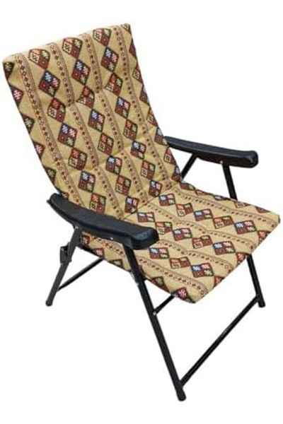 ماركة غير محددة Outdoor Folding Camping Chair with Detachable Fabric, Beige CY-83866