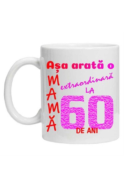 CRD PRINT Cana inscriptionata cu textul 'Asa arata o mama extraoudinara', 60, alba, 330ml, CRD PRINT
