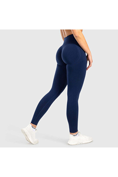 BK LACİVERT YÜKSEK BEL SCRUNCH PUSH-UP SPORCH TAYTI