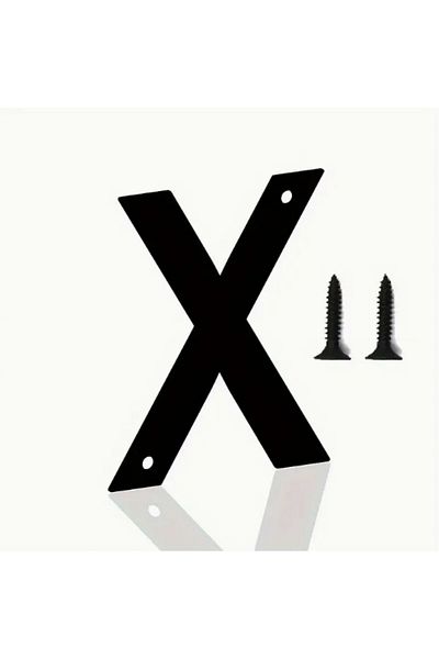 zafrakreklam Wall - Door - Letter Outdoor Size 20 cm - Cnc Cut Letter Black X Letter