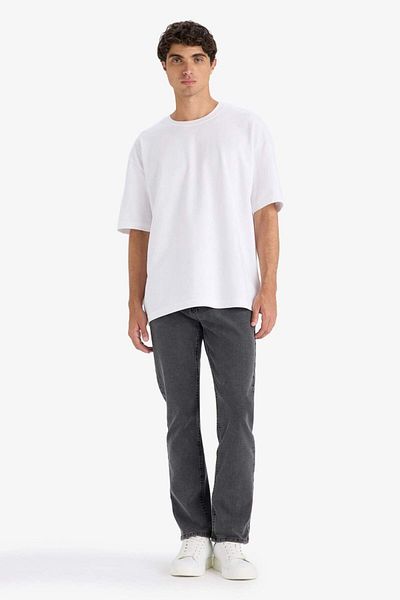 DeFacto Sergio Regular Fit Normal Waist Tube Leg Straight Leg Jean Pants F3586Ax25Au