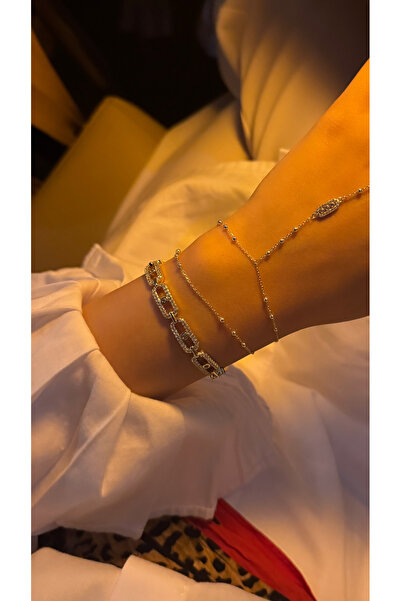 ZEYCE Gold Messika Çengel Model Bileklik