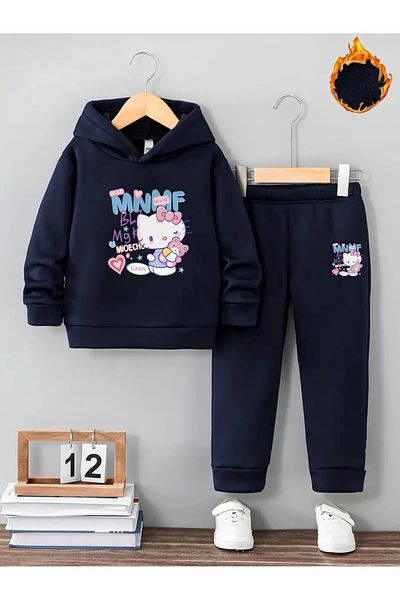makiteks Winter Girl Boy Tracksuit Set 5 6 7 8 9 10 11 12 Years Hello Kitty