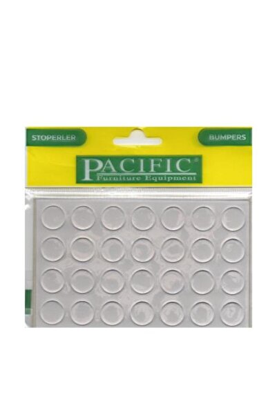 HAMADEX28 Pieces 14mm 2mm Thickness Transparent Silicone Anti-Slip Glass Table Coaster & Sound Stopper Protector