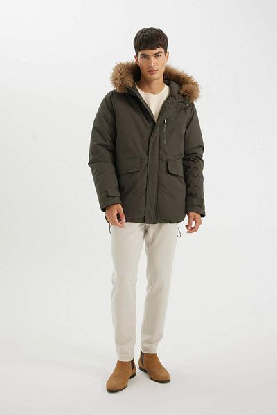 DeFacto Regular Fit Hooded Zippered Parka D1275Ax24Wn
