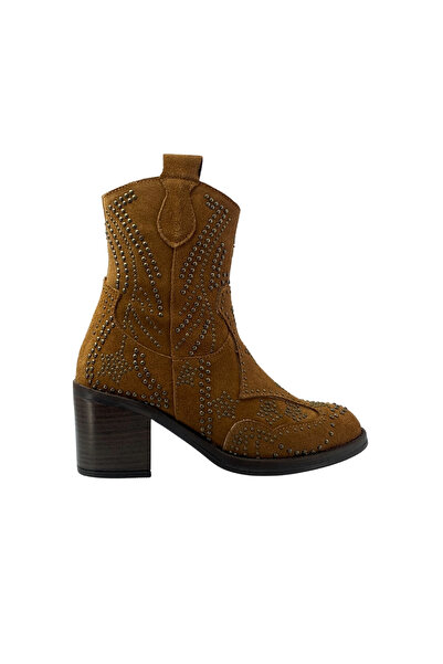 ALBİNİ 26104752 Hakiki Nubuk Deri Kadın Bot