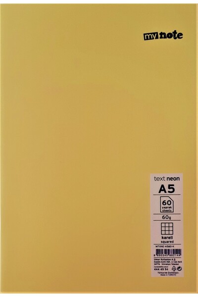 Mynote Make A5 60. Checkered Notebook Plastic Cover