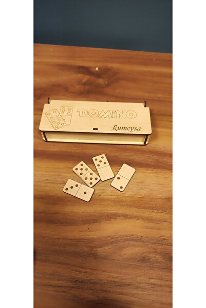 hayalimhediyelik Ahşap Domino akıl oyunu isme Özel kutusu i