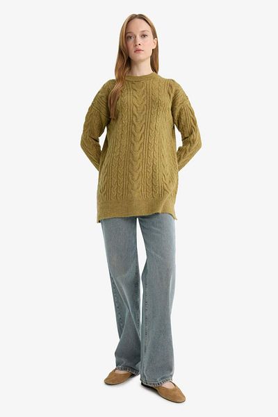DeFacto Relax Fit Crew Neck Knitwear Tunic F4530Ax25Wn
