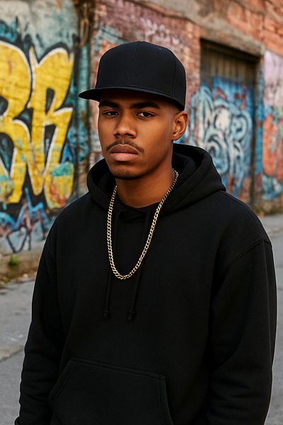 GONCA ŞAPKA Black Basic Hip-Hop Snapback Hat