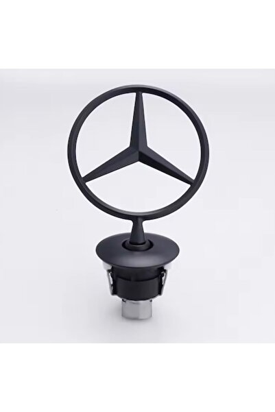 MAF Emblemă stea MERCEDES pe capotă negru mat