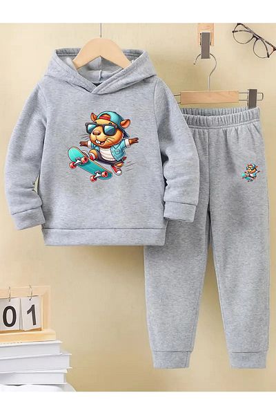 makiteks Winter Girl Boy Tracksuit Set 5 6 7 8 9 10 11 12 Years Capybara