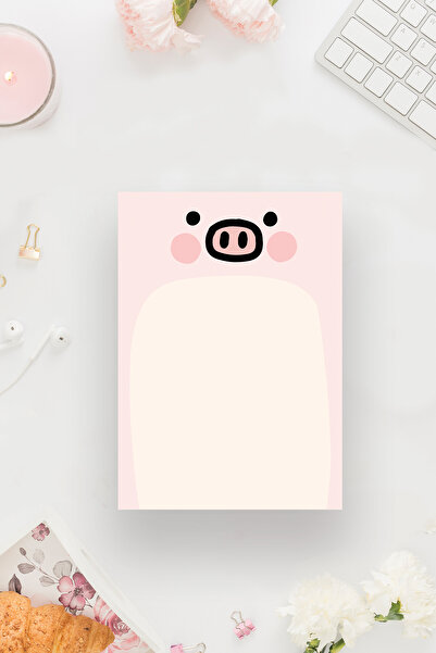 shop Pink 2-Piece A4 & A5 Notepad, Memo Pad, Note Paper, Notepad, Check List, School Notebook with Pig Pattern