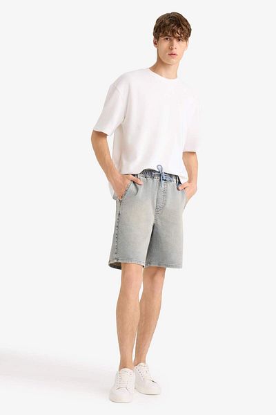 DeFacto Relax Fit Jean Bermuda Shorts F8936Ax25Sm