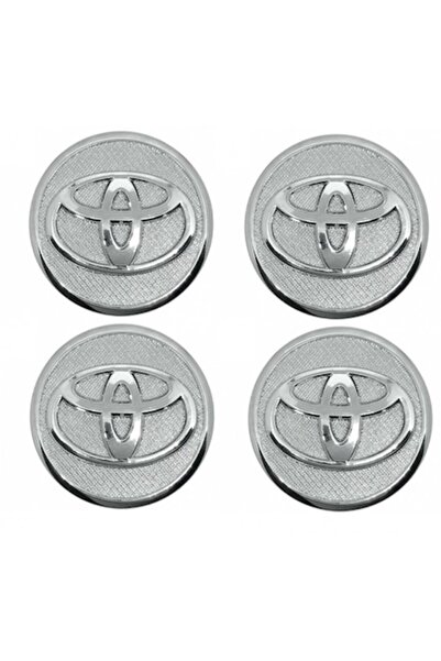 Toyota Set 4 capace 57mm, Toyota, cromate/argintii, pentru jante din aliaj