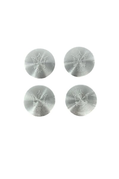 MAF Set 4 embleme autocolante Maserati din aluminiu 56mm pentru capace de jan...