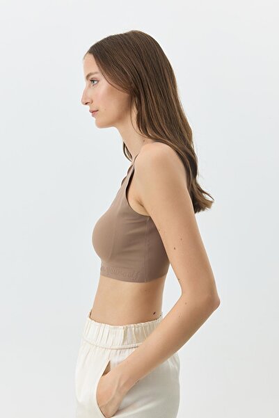 C&City Balensiz Dikişsiz Lazer Kesim Sütyen Çıkarılabilir Pedli 1013 Cappucino