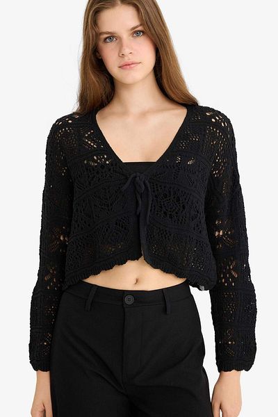 DeFacto Regular Fit V-Neck Cardigan G0284Ax25Au