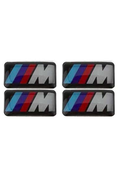 MAF Set de 4 embleme/autocolante M BMW pentru jante din aliaj, volan, schimbă...