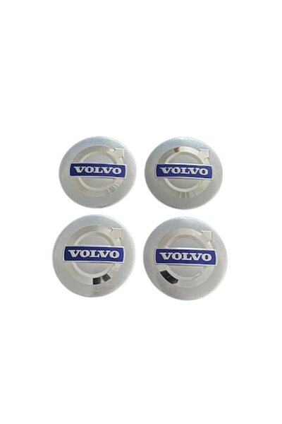 MAF Set 4 embleme autocolante Volvo argintii din aluminiu autoadezive 56mm pe...