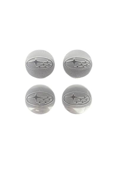 MAF Set 4 embleme stickere Subaru, aluminiu autoadezive, 56mm, argintiu