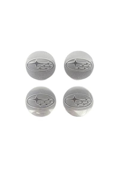 MAF Set 4 embleme stickere Subaru, aluminiu autoadezive, 56mm, argintiu