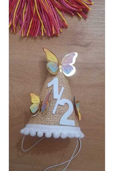 asöy Jumătate de vârstă 6 luni Pălărie Pălărie din pânză de iută Butterfly Ma...