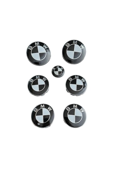 MAF Set Complet 7 Embleme Logo Compatibile BMW capota/portbagaj 82 mm, capace...