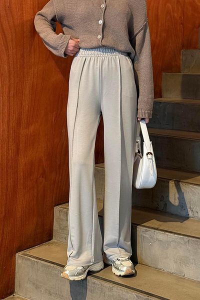 lamelif Cima Detailed Trousers Gray