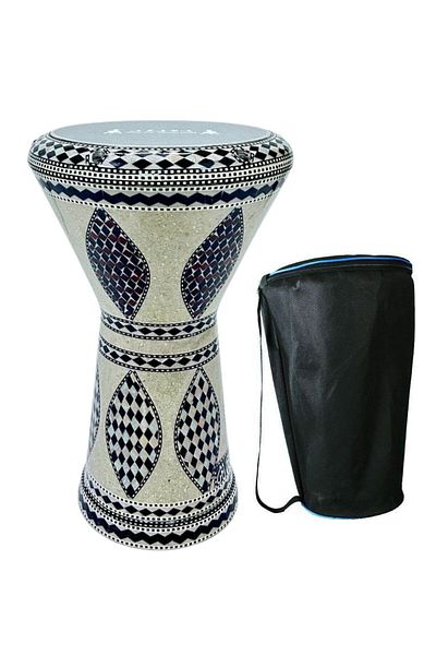 KARAZ MUSIC Luxury decorated Egyptian shell drum with case